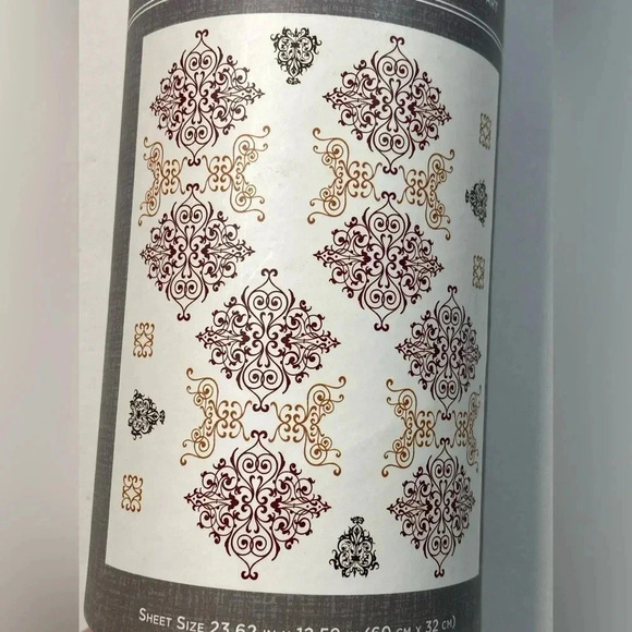 Designer Wall  Accents - Gold Metallic and Red Mosaic Design - Wall Stckers. - Picture 4 of 7